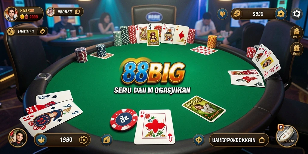 Gameplay menarik dalam aplikasi Poker yang seru.