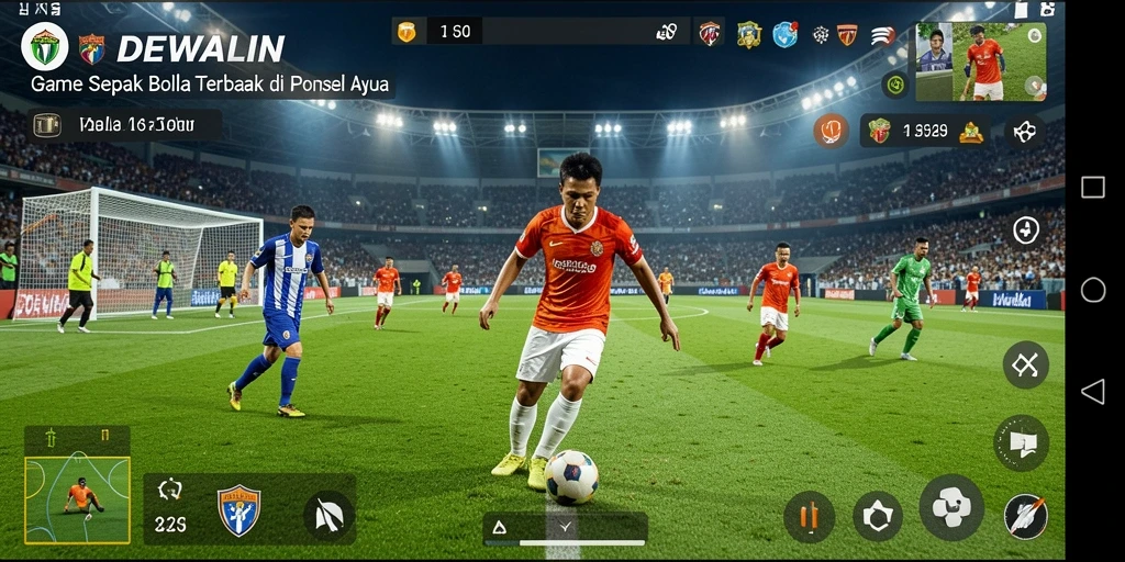 Tampilan gameplay DEWALIN yang mencerminkan keindahan sepak bola.