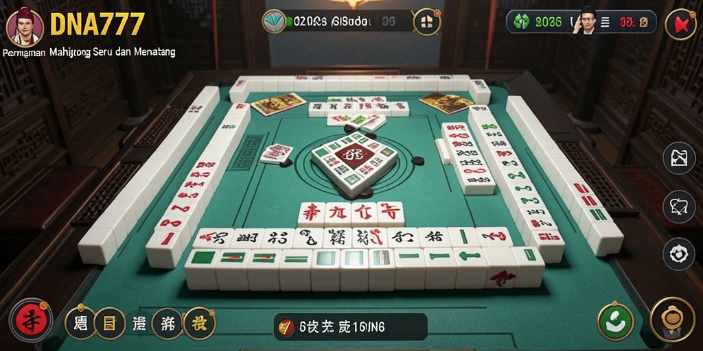 Screenshot gameplay DNA777 yang menampilkan aksi Mahjong yang menarik.