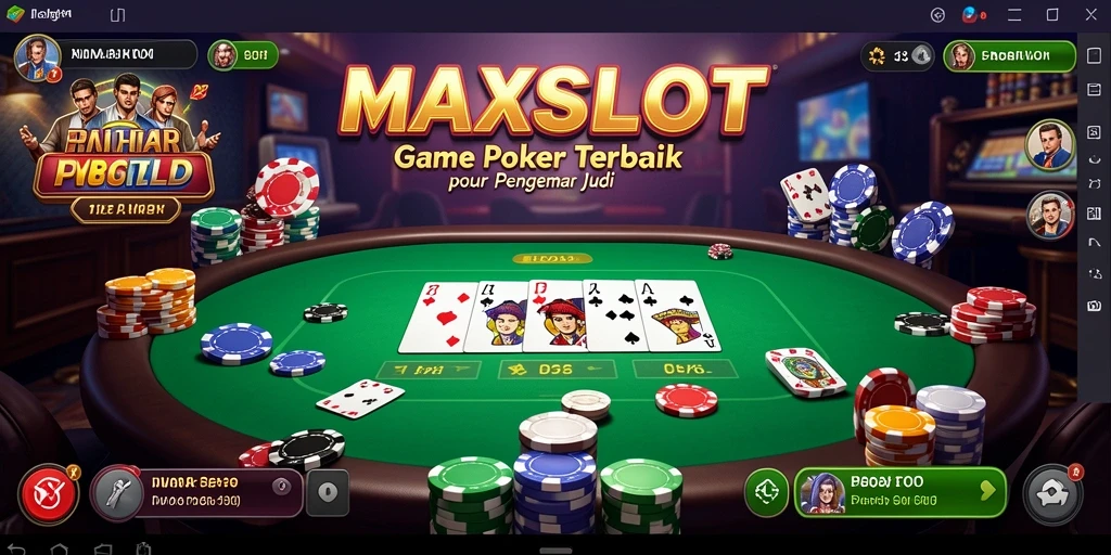Tampilan permainan Poker yang seru dan interaktif di MAXSLOT.