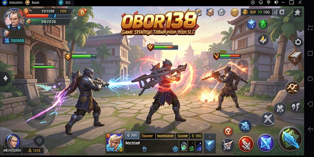 Screenshot utama menunjukkan aksi strategis dalam gameplay OBOR138.