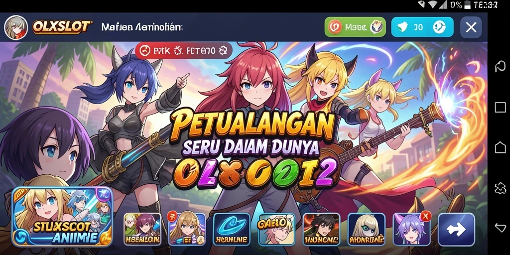 Gameplay seru OLXSLOT dengan karakter anime yang menarik.