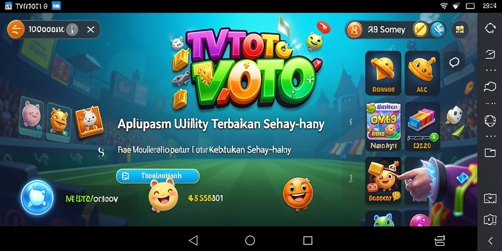 Tampilan utama TVTOTO dengan fitur Utility yang mudah diakses.